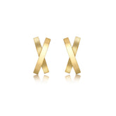 Kiss 'X' Shaped Stud Earrings - Dracakis Jewellers